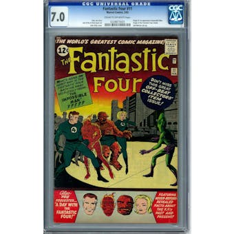 Fantastic Four #11 CGC 7.0 (C-OW) *0228873003*
