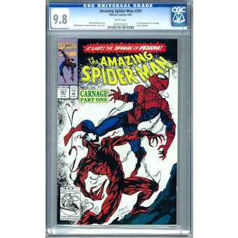 Amazing Spider-Man #361 CGC 9.8 (W) *0245723022*
