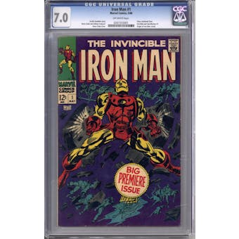 Iron Man #1 CGC 7.0 (OW) *0261555001*