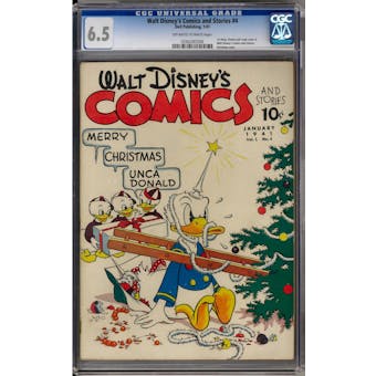Walt Disney Comics and Stories #4 CGC 6.5 (OW-W) *0266285006*