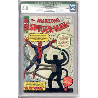 Amazing Spider-Man #3 CGC 6.0 QUALIFIED (OW) *0272806002* 1st Doctor Octopus
