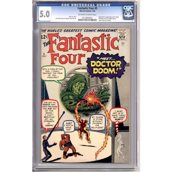 Fantastic Four #5 CGC 5.0 (OW-W) *0272806004*