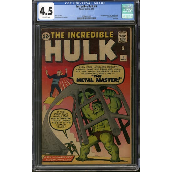 Incredible Hulk #6 CGC 4.5 (OW) *0285057002*