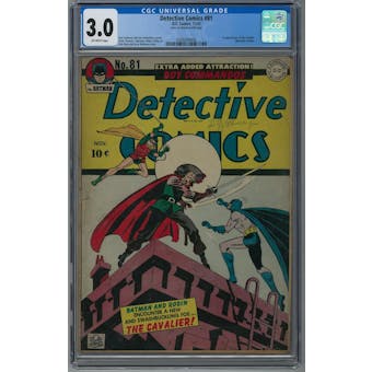 Detective Comics #81 CGC 3.0 (OW) *0286894008*