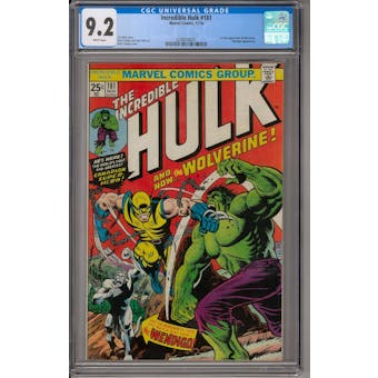 Incredible Hulk #181 CGC 9.2 (W) *0298059001*