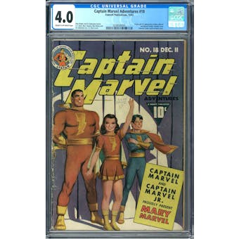 Captain Marvel Adventures #18 CGC 4.0 (C-OW) *0298566005*