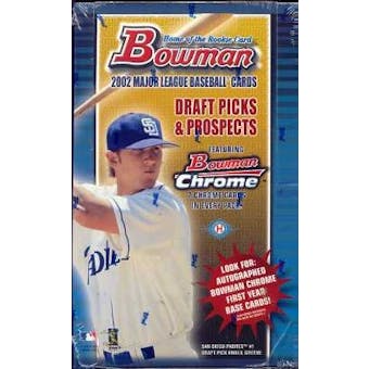 2002 Bowman Draft Picks & Prospects Baseball Hobby Box