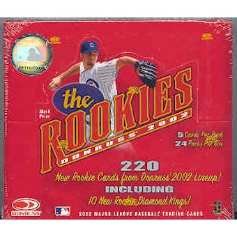 2002 Donruss The Rookies Baseball 24 Pack Box
