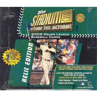 2002 Topps Stadium Club Relic Edition Baseball Jumbo Box