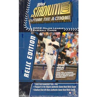 2002 Topps Stadium Club Relic Edition Baseball 24 Pack Box