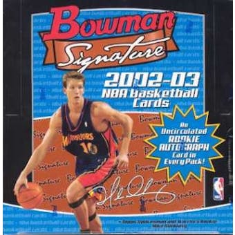 2002/03 Bowman Signature Edition Basketball Hobby Box