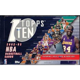 2002/03 Topps Ten Basketball Hobby Box