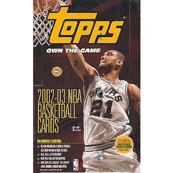 2002/03 Topps Basketball Jumbo Box