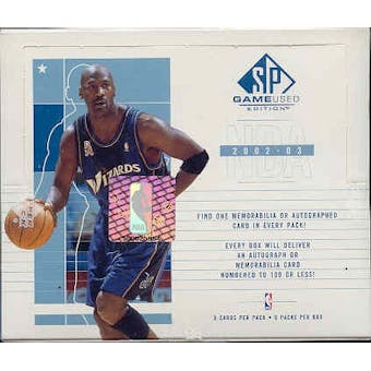 2002/03 Upper Deck SP Game Used Basketball Hobby Box
