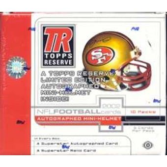 2002 Topps Reserve Football Hobby Box