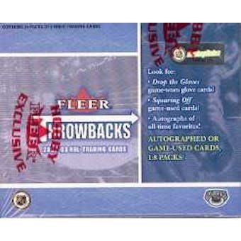 2002/03 Fleer Throwbacks Hockey Hobby Box