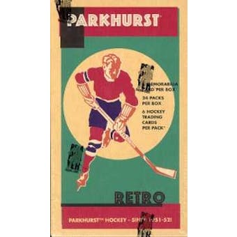 2002/03 Be A Player Parkhurst Retro Hockey Hobby Box