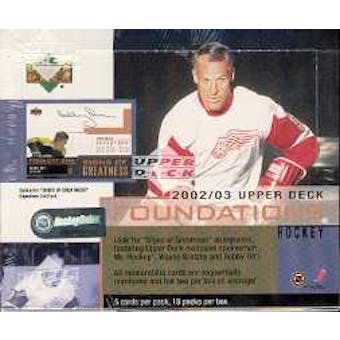 2002/03 Upper Deck Foundations Hockey Hobby Box