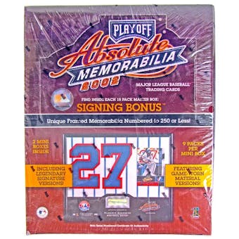 2002 Playoff Absolute Memorabilia Baseball Hobby Box