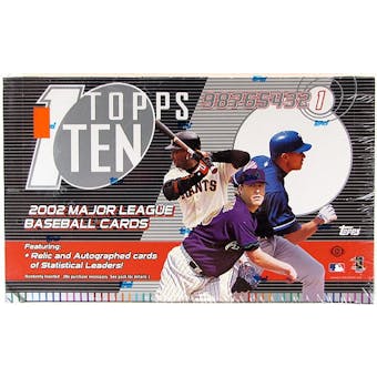 2002 Topps Ten Baseball Hobby Box