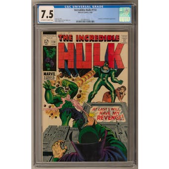 Incredible Hulk #114 CGC 7.5 (OW-W) *0319813010*