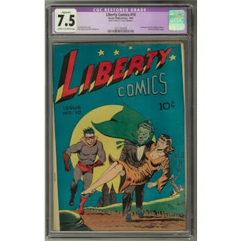 Liberty Comics #10 CGC 7.5 (C-OW) Restored *0321245008*
