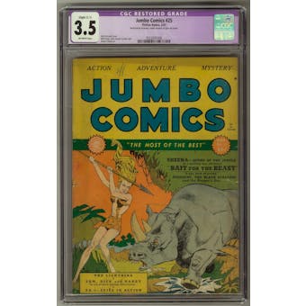 Jumbo Comics #25 CGC 3.5 (OW) Restored Slight C-1 *0323691008*