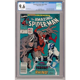 Amazing Spider-Man #344 CGC 9.6 (W) Newsstand *0326568003*