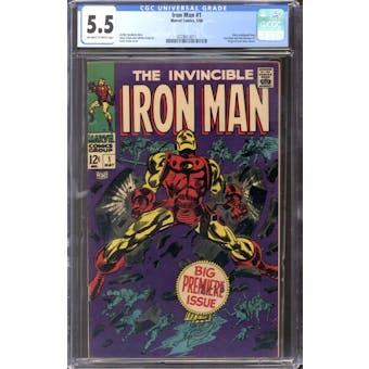 Iron Man #1 CGC 5.5 (OW-W) *0328613011*