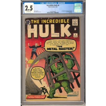 Incredible Hulk #6 CGC 2.5 (OW) *0330426008*