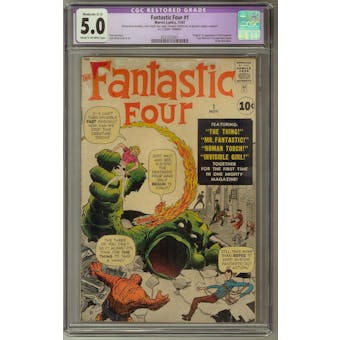 Fantastic Four #1 CGC 5.0 (C-OW) Restored Moderate (C-3) *0331922001*