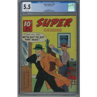Super Comics #36 CGC 5.5 (OW) *0335870011*