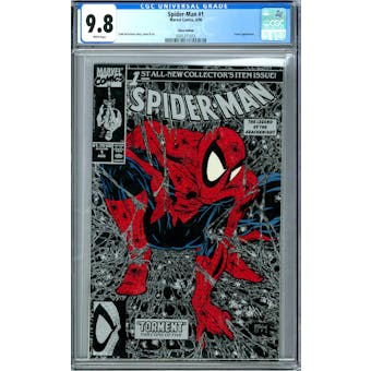 Spider-Man #1 Silver Edition CGC 9.8 (W) *0341311015*