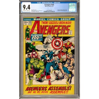 Avengers #100 CGC 9.4 (OW-W) *0341365009*