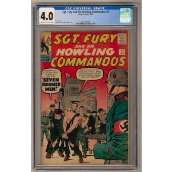 Sgt. Fury and His Howling Commandos #2 CGC 4.0 (C-OW) *0343165008*