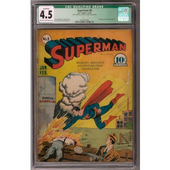 Superman #8 CGC 4.5 (LT-OW) Qualified *0344076006*
