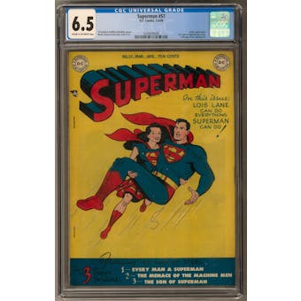 Superman #57 CGC 6.5 (C-OW) *0344076009*