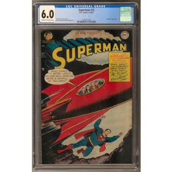 Superman #72 CGC 6.0 (C-OW) *0344077018*