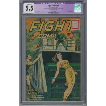 Fight Comics #41 CGC 5.5 (C-OW) Restored *0344638005*