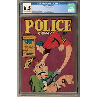 Police Comics #24 CGC 6.5 (OW-W) - (Mystery Comic 4 - HP)