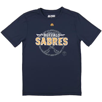 Buffalo Sabres Majestic Navy Home Ice Performance Tee Shirt (Adult Medium)
