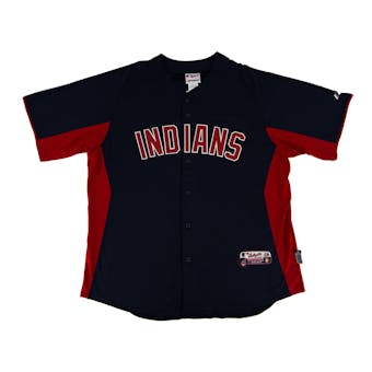 Cleveland Indians Majestic Navy Crosstown Rivalry Jersey (Adult XL)