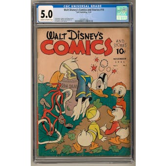 Walt Disney's Comics and Stories #14 CGC 5.0 (C-OW) *0345481024*