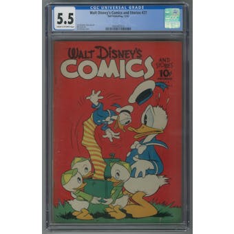 Walt Disney's Comics and Stories #27 CGC 5.5 (C-OW) *0345482013*