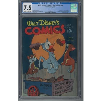 Walt Disney's Comics and Stories #44 CGC 7.5 (C-OW) *0345482014*