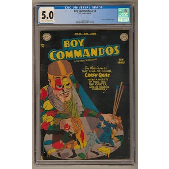 Boy Commandos #33 CGC 5.0 (C-OW) *0349417005*