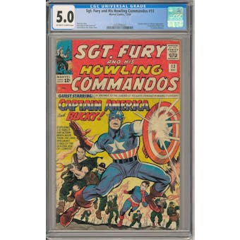 Sgt. Fury and His Howling Commandos #13 CGC 5.0 (OW-W) *0352956023*