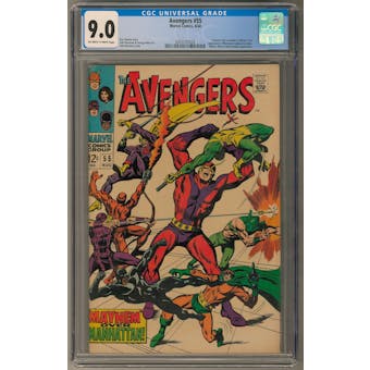 Avengers #55 CGC 9.0 (OW-W) *0353197024*