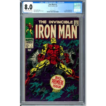 Iron Man #1 CGC 8.0 (OW-W) *0357214013*