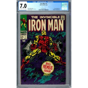 Iron Man #1 CGC 7.0 (OW-W) *0357233016*